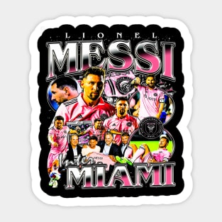 Lionel Messi Miami Retro Bootleg Sticker